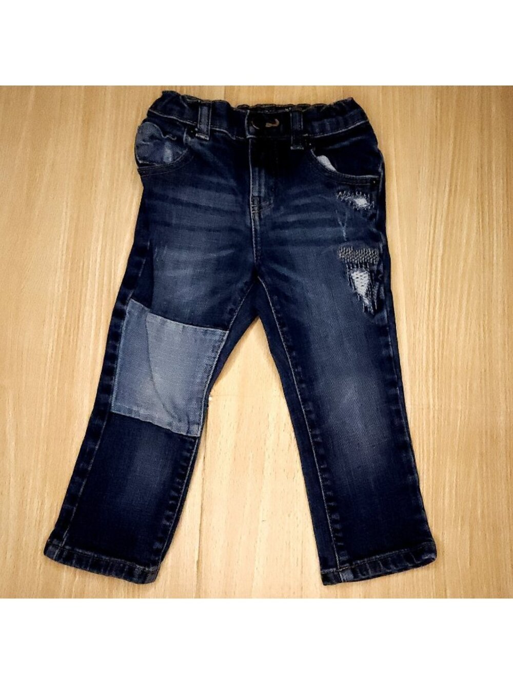 Genuine Kids Toddler Girls Skinny Fit Patchwork Jeans 2T